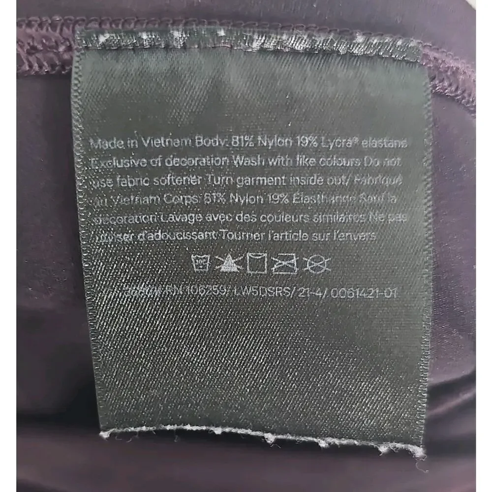 Lululemon Align HR Pocket Pant Diamond Dye Cassis Black Leggings Sz 8